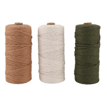 Macrame Yarn Set of 3 - Cotton Cord for DIY Projects Tapestry