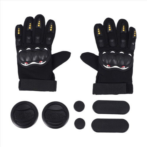 Skateboard Gloves Longboard Drift Brake Turning Black