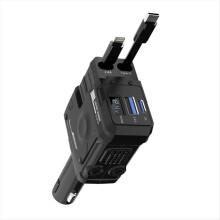 120W USB C Car Charger for Phones Socket Black