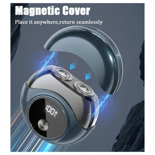 Mini Electric Shaver High Speed Motor Waterproof Blue 2