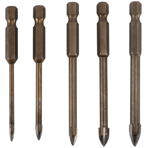 5Pcs Universal Triple-Cornered Alloy Drill Bit Set(3/4/5/6/8mm) 1
