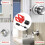2Sets Door Lock Installation Kit, Hole Saw Set 6