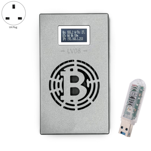 Bitcoin LV06+LV03 Silent Miner Machine BTC UK Plug 2