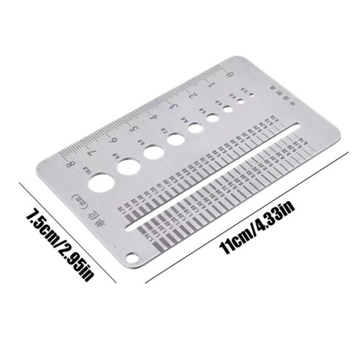 Bolt Screw Gauge Card Portable Crack Width Ruler Tools 2
