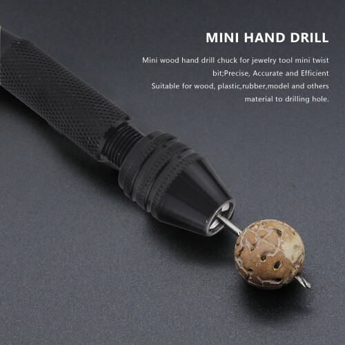 mini Hand Drill With Keyless Chuck +Twist Drills Rotary Tools 2