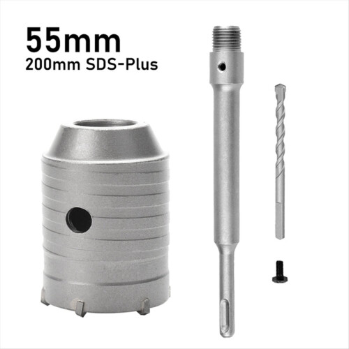 SDS Plus Hammer Drills Wall Hole Saw Drill Bit Set Cutter Tools,55mm 2