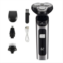 Electric LCD Digital Display Three-head Floating Type-C silver