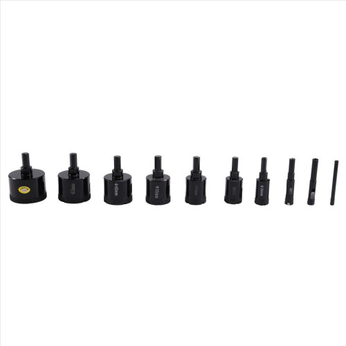 Diamond Core Drill Bit Set 10 PCS Brazed Hole Saw 1