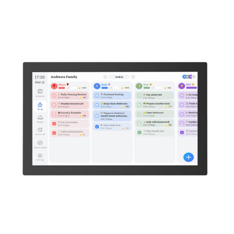 10.1Inch Smart Family Planner Digital Calendar Hd Touchscreen,Uk Plug 4853097707569