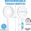 30X 60X Charge Magnifying Glass with Light,Handheld 8