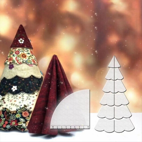 Handmade Christmas Tree Quilting Template Set 8Inch 2
