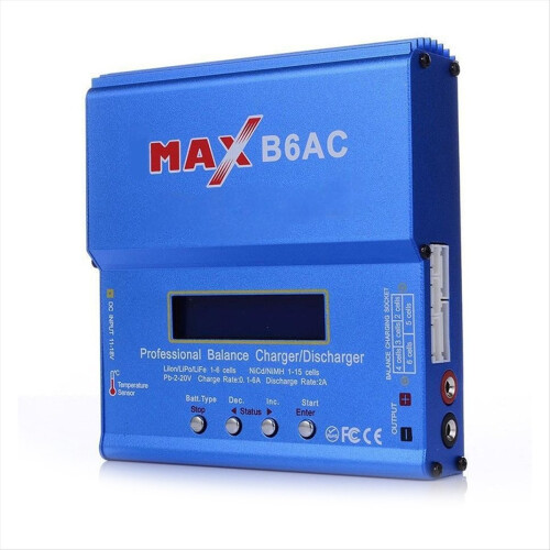 B6AC 80W 6A RC Charger Digital LCD Balance EU Plug