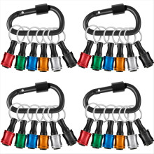 4Sets Hex Shank Screwdriver Bits Holder, Bit Holder Keychain