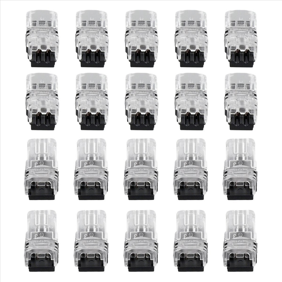 20Pcs 2Pin Led Strip Connectors Waterproof 8Mm Terminal Connector 4851598967604
