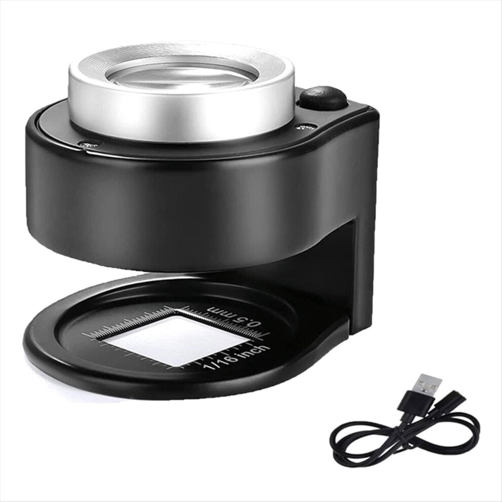 Jojomino 60X Double Layer Optical Magnifying Glass 395Nm Handheld Magnifier