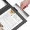 Rechargeable LED Light Menu Book PU Leather Display Three Pages 7