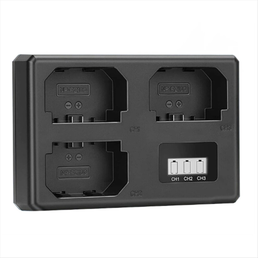 Np-Fz100 Npfz100 Battery 3 Slot Charger For Camera Alpha A7r3 A6600 A6700 A7m3 Arr4 A7r4 A7r5 A7iii Zv-E1 Fx3 4851702385072