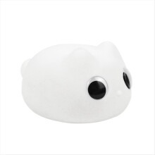 Silikon-Nachtlicht mit weißen Augen, Katze, USB-aufladbar, Schreibtisch-/Bettlampe, Schlaflampe, Haustier-Geburtstagsgeschenk
