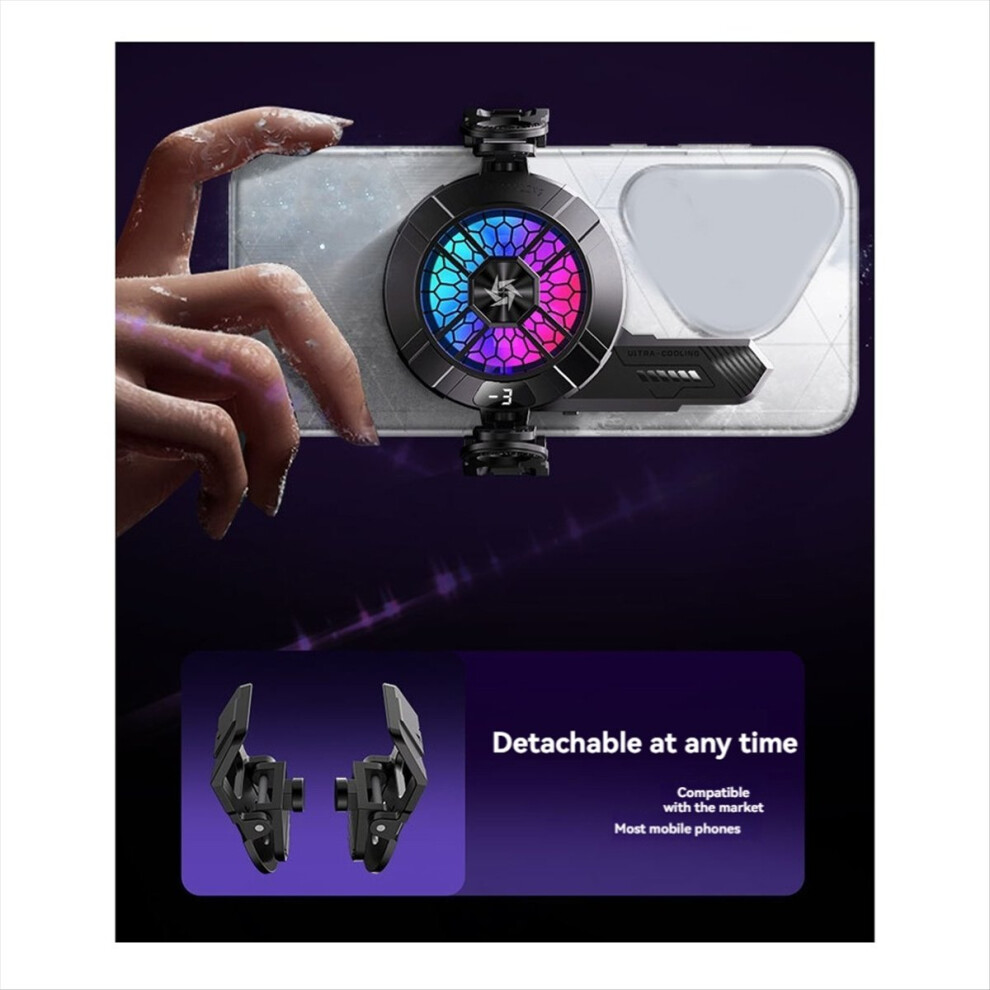 Sl33 Mobile Phone Cooling Fan, Semiconductor Magnetic/Back-Clip Game Cool Heat Sink For Ios & Android Exogio