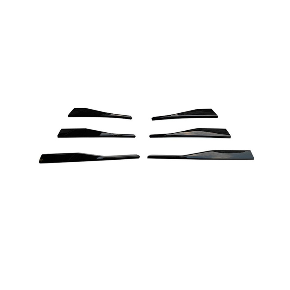 Car Glossy Front Bumper Spoiler Lower Grille Black 4851598996772