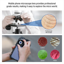 45X Cell Phone Microscope Lens with Backplate Holder for 17mm Threaded Hutch Accessories