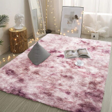 Fluffy Rugs Anti Slip Shaggy Rug Large Living Room Bedroom Carpet Super Soft Mat Lilac Tie & Die_80 x 150 cm ( 2 ft 6 in x 5 ft )