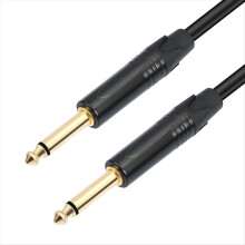 6,35 mm 1/4" Gitarrenkabel (Stecker auf TRS, symmetrisch, Stereo) für E-Verstärker, Mischpult, Lautsprecher, 300 cm