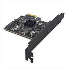 Neue 2-Port-Typ-C-PCIe-Karte (PCI Express 3.0 x1 auf zwei USB-C-Erweiterungen, Stromversorgung, USB 3.2 Gen2 10 Gbit/s, ASM3142-Chip)