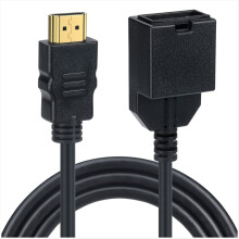 1,5 m langes, 4K-kompatibles 1,4-mm-Typ-E-Buchse auf Typ-A-Stecker-Video-Audiokabel für Auto und Übertragung