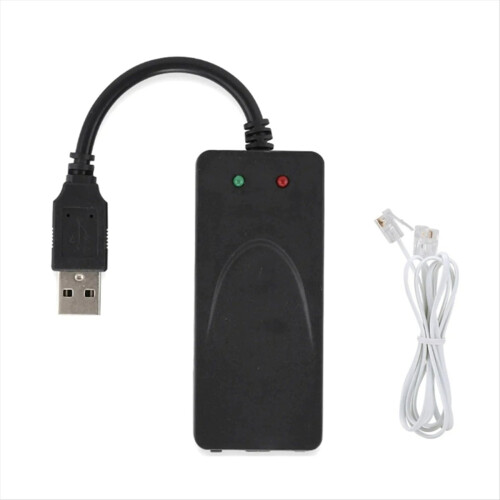 Fax Modem, USB2.0 56K External Modem Driver,Plug and Play USB Modem,Standard Expanded At Instruction(Dual Port)