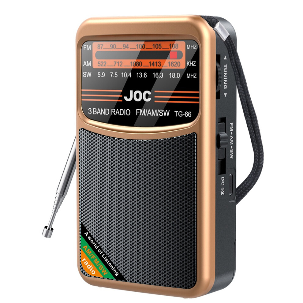 Photos - Radio / Clock Pocket Radio Portable Mini Full Band AM/FM/SW with Rechargeable Battery Support Earphone MiniRadio for Old,C