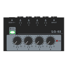 -02 MINI Stereo-Kopfhörerverstärker, Audio, vier Kanäle, Stereo/Mono, separater Drehknopf, EU-Stecker