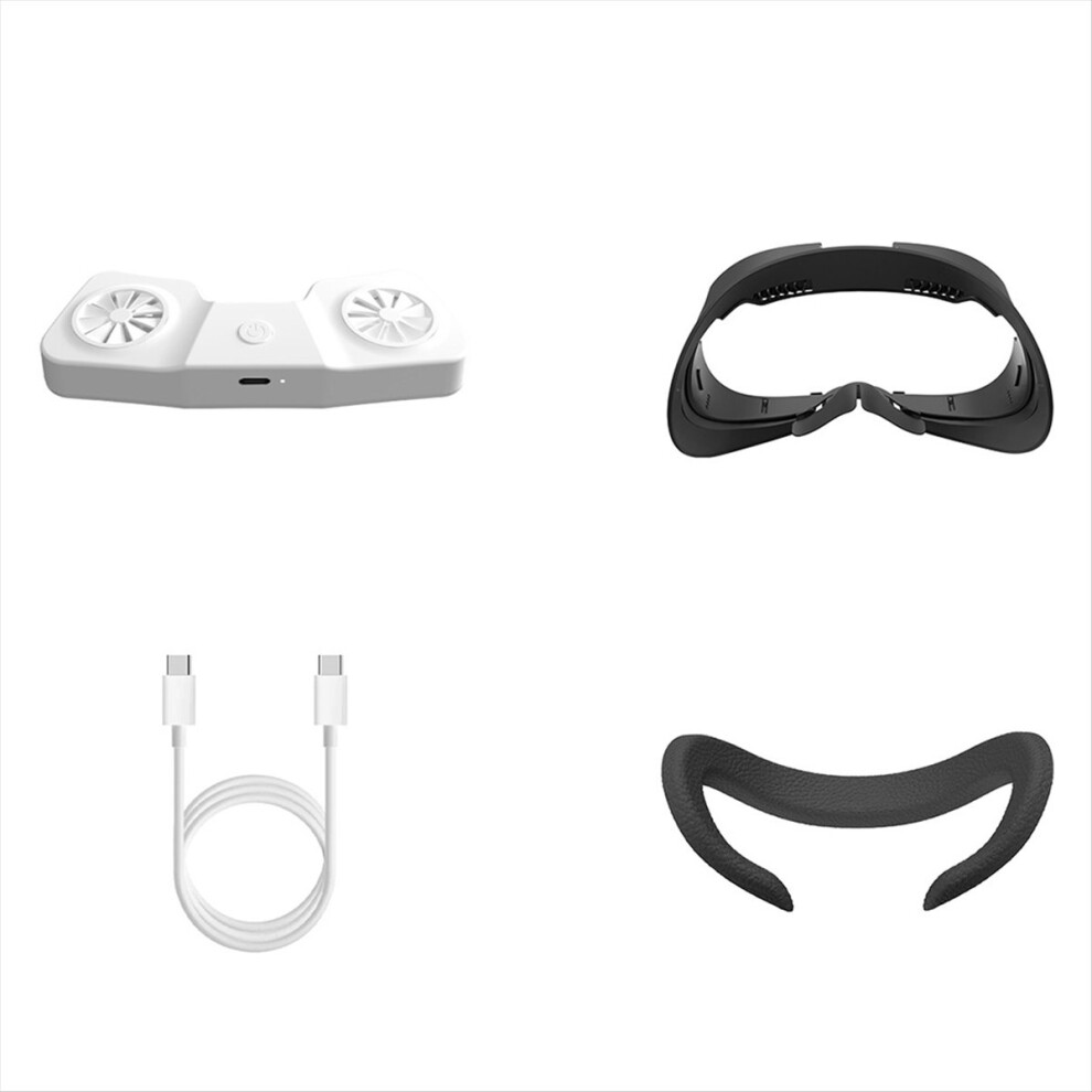 For 3 Air Circulation Face Cover With Cooling Fan Vr Headset Replacement Interface Mask For A 4851702390861