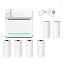C19 Mini-Drucker, tragbar, Thermodruck für Fotos, Taschenetiketten (58 mm), Bluetooth, Android, iOS