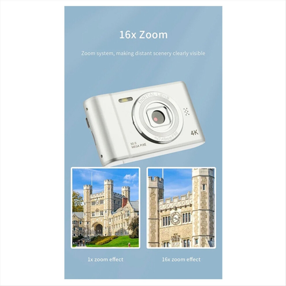 1080P Hd Digital Camera Children Camcorder Compact Mini Cameras For Beginner Photography Selfie Silver 4851702391172