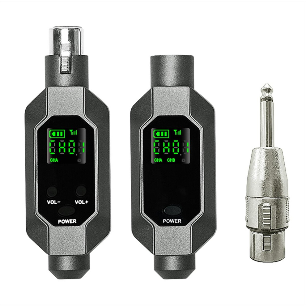 Uhf Wireless Microphone Converter Xlr Transmitter And Receiver System For Dynamic 4851702384808