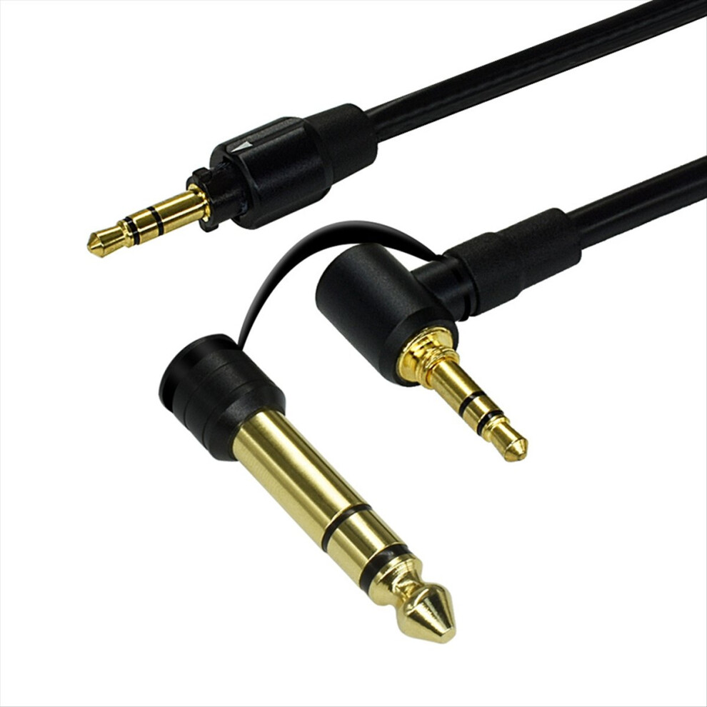 3.5Mm Audio Extension Cable Male To Or 6.5Mm For Jack Device Black 4851702394685
