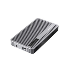 Dual-Bay-Festplattengehäuse für mobile Festplatten (20 Gbit/s) – M.2/NVMe-SSD-Gehäuse mit Dual-NVMe-Steckplatz und EU-Stecker