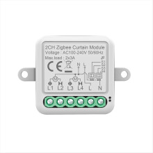 Tuya Zigbee Smart Curtain Switch Modul 2CH Intelligenter Schutzschalter Unterstützung APP Fernbedienung für