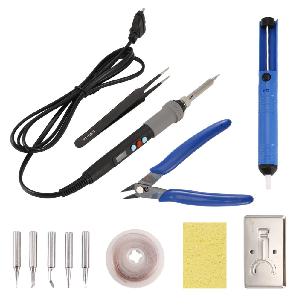 90W Soldering Iron Station Lcd Digital Electric Solder Fast Heat Welding For Electronic Repair Eu Plug 4852299553615