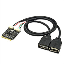 Erweiterungsadapterkarte M2 WIFI KEY A/ET auf USB Laptop Motherboard Ngff auf Dual Port USB2.0 A