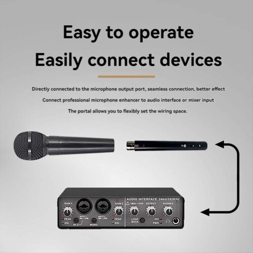 Rechargeable Wired Microphone Special Amplifier Dynamic Preamplifier Speech Stage Recording Gain
