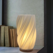 Nachttischlampe im Vintage-Streifen-Design, kleines Nachtlicht im Vasen-Design, wiederaufladbar, Breeze C