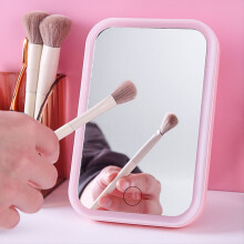 LED Vanity Mirror with Lights Portable Cosmetic Travel Tabletop Make Up Lighted Desk USB Rechargeable White