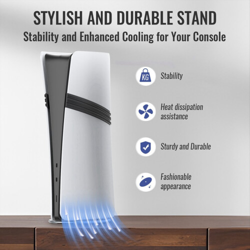 Vertical Stand Game Console Host Anti-Slip Base Replacement for Pro/ Slim/ Blue 2