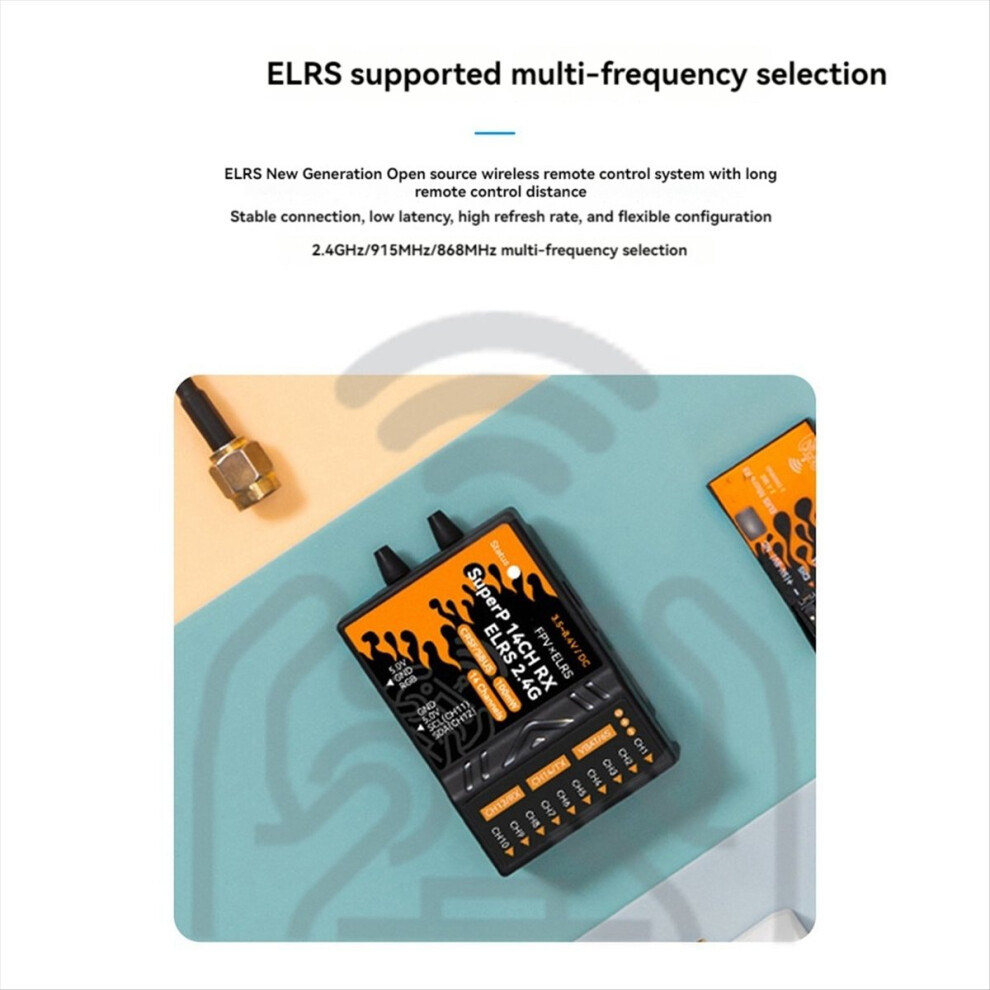 For Superp Diversity Receiver Elrs 2.4Ghz Rx 14Ch With 2 Antenna Dual Reception For Rc Fpv Airplane Boats Drones 4852299578298