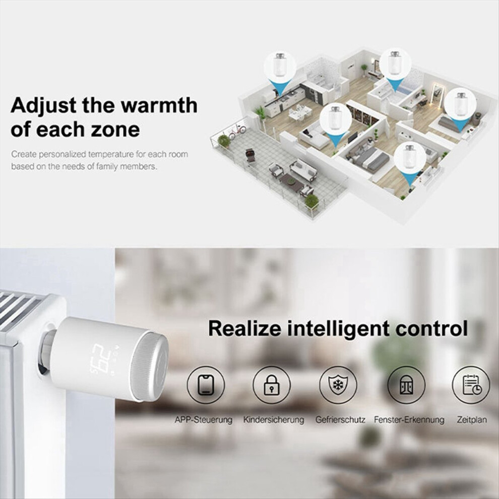 Tuya Zigbee Smart Thermostatic Valve Heating Controller Radiator Remote Thermostat Mobile App Control 4852299583353