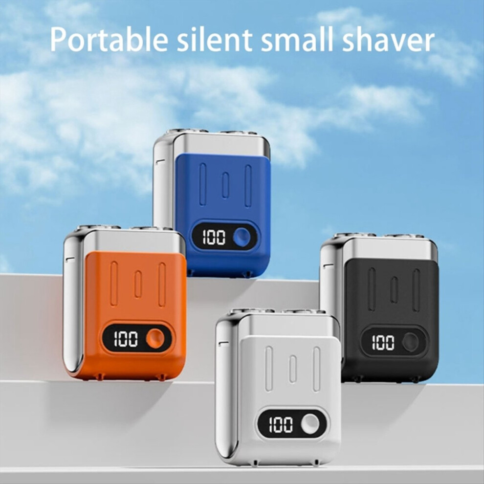 Exogio Orange Portable Electric Shaver Travel Trimmer With Digital Display Beard Shaving Tool