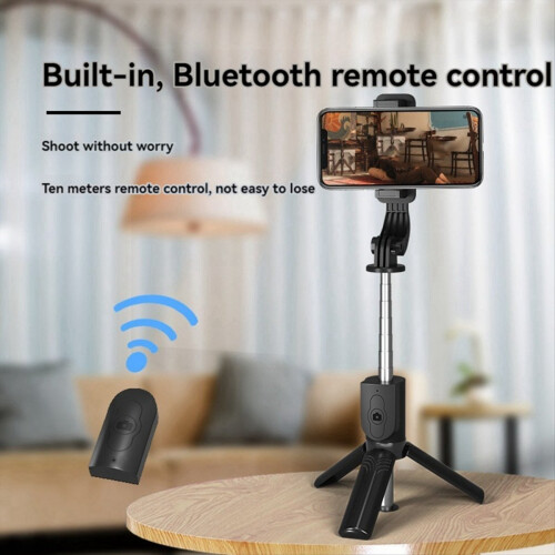 Portable Mobile Phone Selfie Stick Integrated Desktop Tripod Multi-Function Pan-Tilt Bluetooth