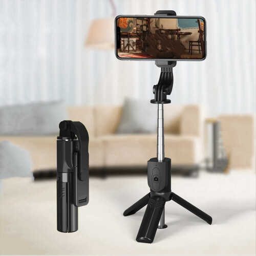 Portable Mobile Phone Selfie Stick Integrated Desktop Tripod Multi-Function Pan-Tilt Bluetooth 2